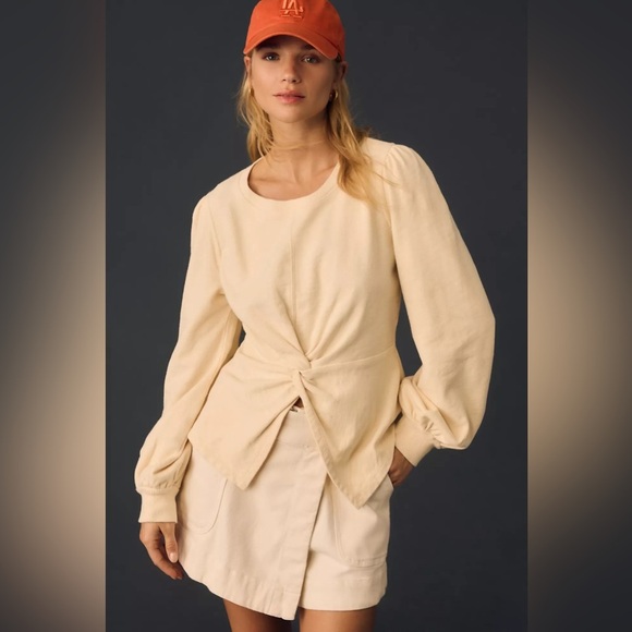 Pilcro anthropologie Twist-Front Sweatshirt 31927 - Picture 3 of 14